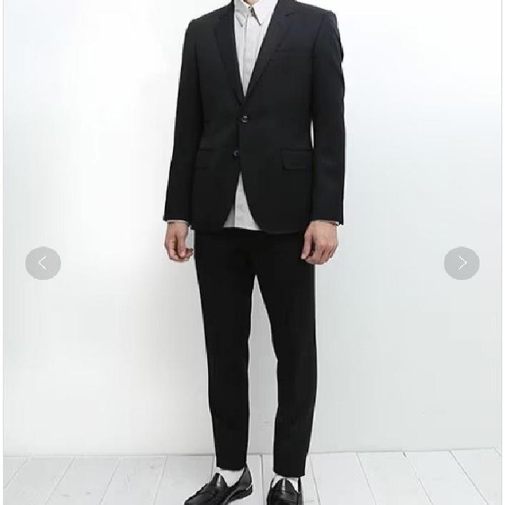 JOHN LAWRENCE SULLIVAN ジョンローレンスサリバン スーパー100'S ウールギャバジンスーツ JLS-01-04/JLS-01-02 34 ブラック セットアップ |  | 01