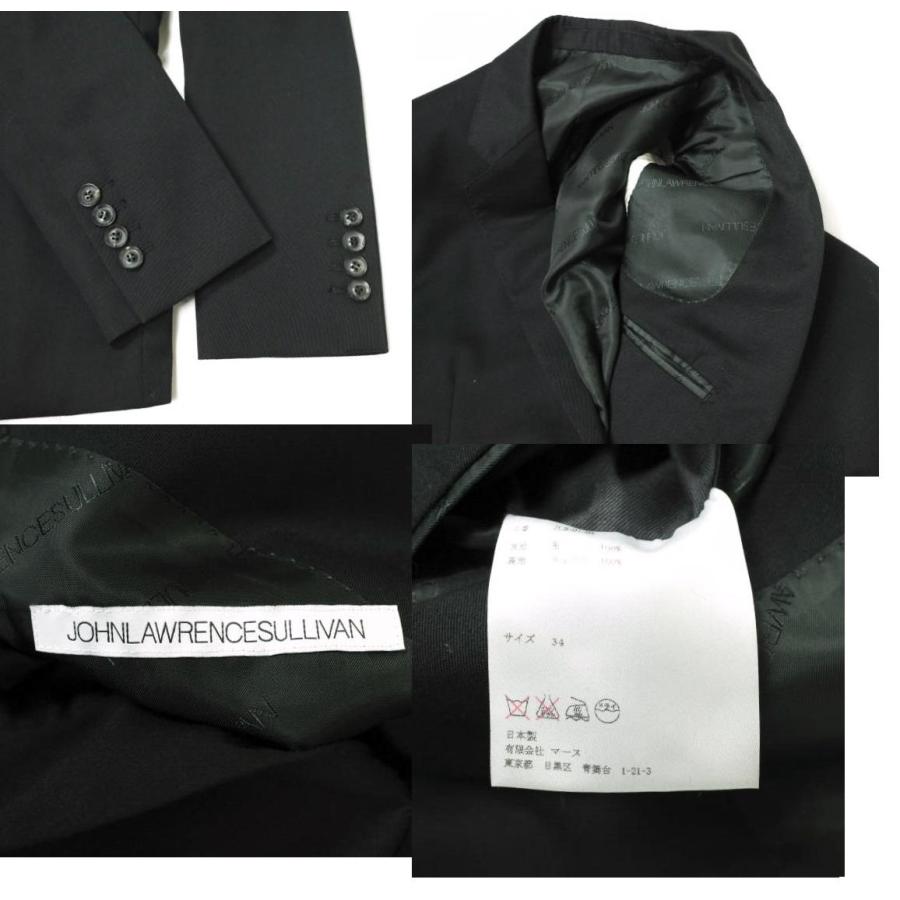 JOHN LAWRENCE SULLIVAN ジョンローレンスサリバン スーパー100'S ウールギャバジンスーツ JLS-01-04/JLS-01-02 34 ブラック セットアップ |  | 08