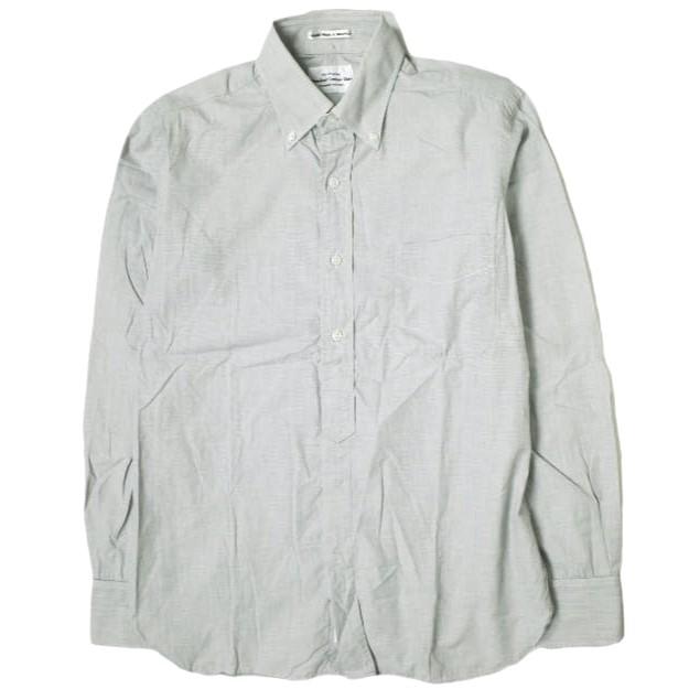 GAMBERT CUSTOM SHIRT ギャンバードカスタムシャツ アメリカ製 コットンソリッドBDシャツ M GRAY ボタンダウン 長袖 トップス g20304 | 