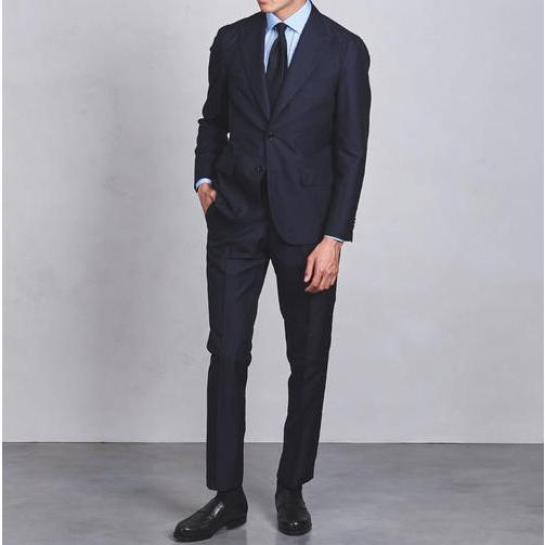 UNITED ARROWS ユナイテッドアローズ UADT YONEZAWA W/SILK ピークドシングル2Bジャケット＆スラックス 46 NAVY スーツ セットアップ |  | 05