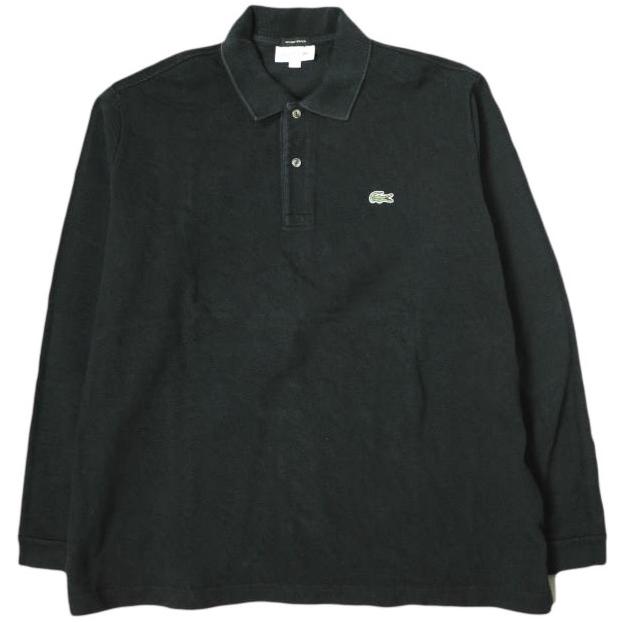 LACOSTE 鹿の子シャツ 長袖 ボタンダウン ブラック サイズ5 新品タグ付 LACOSTE x BEAUTY＆YOUTH ラコステ 別注 日本製 WIDE LONG