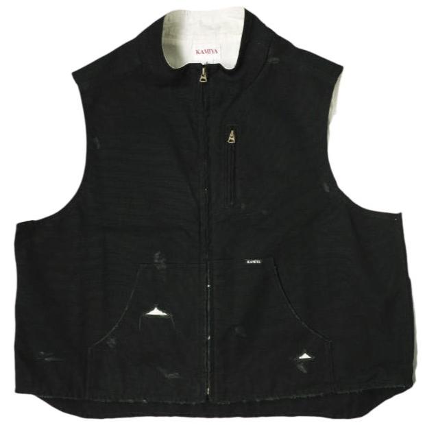 KAMIYA カミヤ 24AW 日本製 BORO Duck Vest ボロダックベスト G13VT025