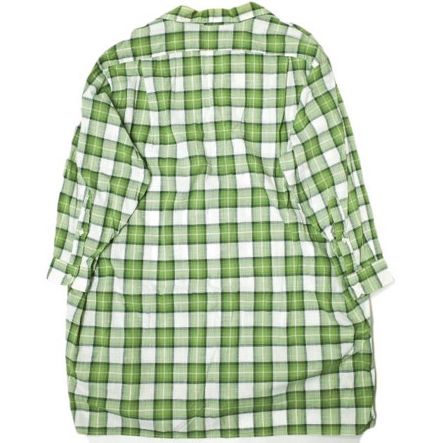 INDIVIDUALIZED SHIRTS x BEAMS BOY インディビジュアライズドシャツ 別注 チェックワイドワンピース グリーン シャツ 長袖 開襟 g20366 |  | 01