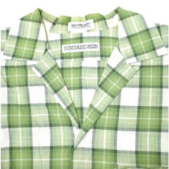 INDIVIDUALIZED SHIRTS x BEAMS BOY インディビジュアライズドシャツ 別注 チェックワイドワンピース グリーン シャツ 長袖 開襟 g20366 |  | 03
