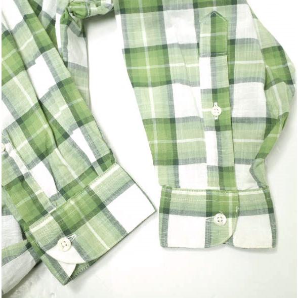 INDIVIDUALIZED SHIRTS x BEAMS BOY インディビジュアライズドシャツ 別注 チェックワイドワンピース グリーン シャツ 長袖 開襟 g20366 |  | 04