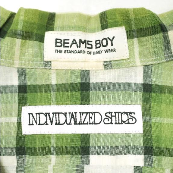INDIVIDUALIZED SHIRTS x BEAMS BOY インディビジュアライズドシャツ 別注 チェックワイドワンピース グリーン シャツ 長袖 開襟 g20366 |  | 06