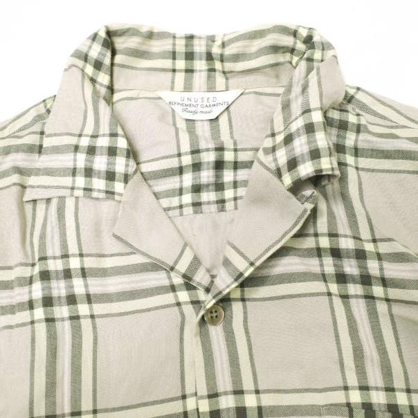 UNUSED アンユーズド 18AW 日本製 Rayon Check Shirt レーヨンチェック