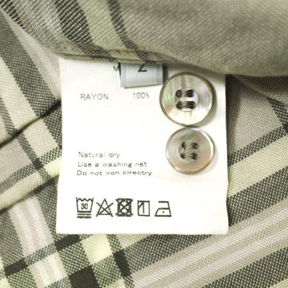 UNUSED アンユーズド 18AW 日本製 Rayon Check Shirt レーヨンチェック