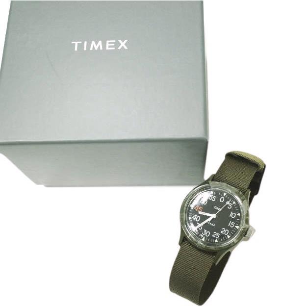 未使用 BEAMS TIMEX × BEAMS 別注ミリタリーウォッチ 腕時計 ビームス×タイメックスのコラボ腕時計、特注ステンレスバンド