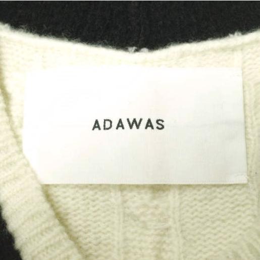 ADAWAS アダワス 日本製 チルデンニットベスト ADWA-901-51A 38 オフホワイト/ブラック セーター Vネック ケーブル トップス g20419 |  | 03