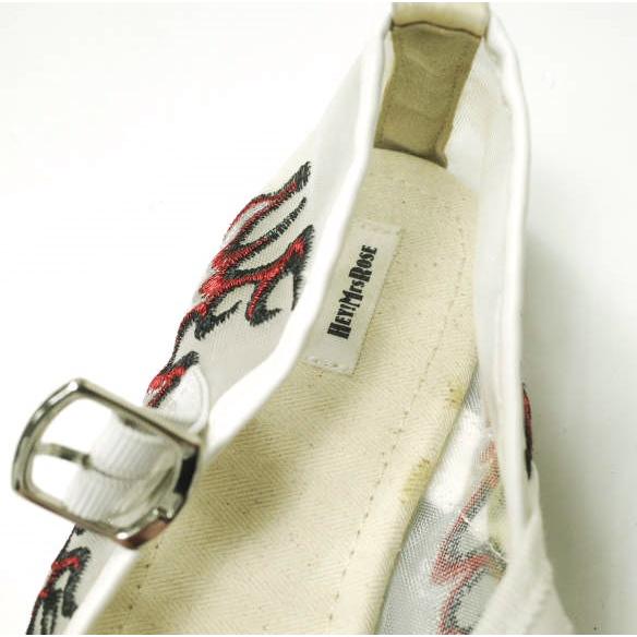 HEY! Mrs ROSE ヘイミセスローズ ファイヤー刺繍 カンフーシューズ S(22.5-23cm) ホワイト チュール シューズ g20429 |  | 07