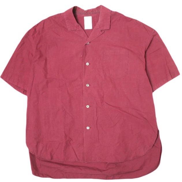 Name. ネーム 日本製 オーバーサイズオープンカラーシャツ NMSH-17SS-015 0 ボルドー 半袖 開襟 トップス g20436 | 