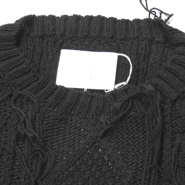 新品 bukht ブフト FISHERMAN'S SWEATER - HAND KNITTING フィッシャーマンセーター B-M71301 1(S) ブラック ニット プルオーバー ☆g2043 |  | 03