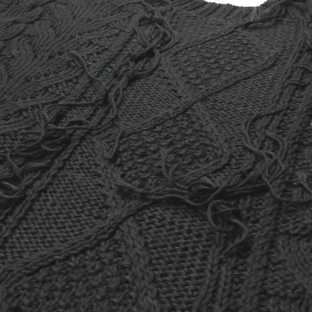 新品 bukht ブフト FISHERMAN'S SWEATER - HAND KNITTING フィッシャーマンセーター B-M71301 1(S) ブラック ニット プルオーバー ☆g2043 |  | 07