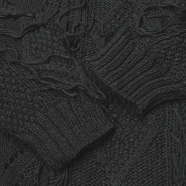 新品 bukht ブフト FISHERMAN'S SWEATER - HAND KNITTING フィッシャーマンセーター B-M71301 1(S) ブラック ニット プルオーバー ☆g2043 |  | 08