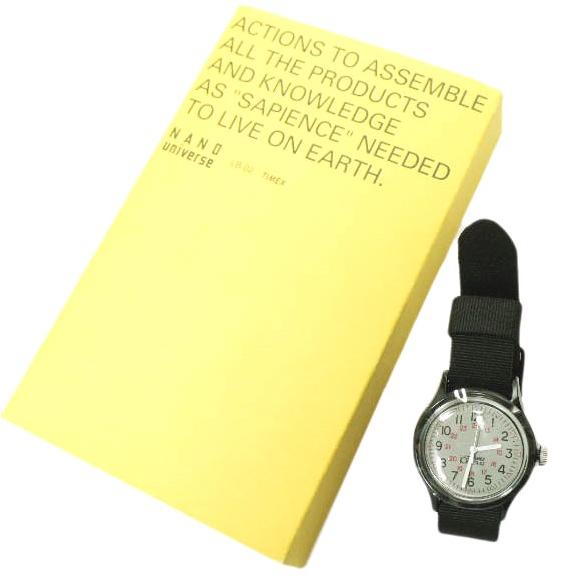 TIMEX x nano universe タイメックス ナノユニバース LB.02 クォーツ腕時計 TWLB61100 クオーツ ブラック グレー文字盤 ウォッチ 非売品 |  | 01