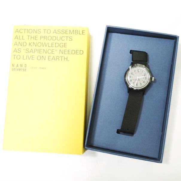 TIMEX x nano universe タイメックス ナノユニバース LB.02 クォーツ腕時計 TWLB61100 クオーツ ブラック グレー文字盤 ウォッチ 非売品 |  | 02
