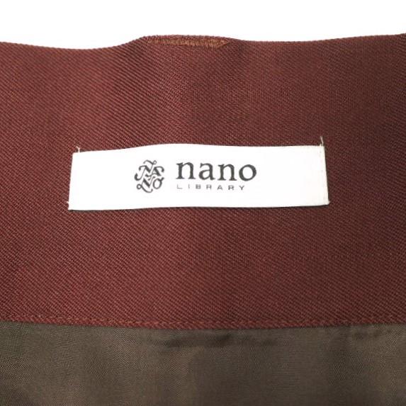 nano universe ナノユニバース 日本製 LIBRARY ウールギャバジン ロングタイトスカート LB73SK3515IM 36 ブラウン ボトムス g20456 |  | 02
