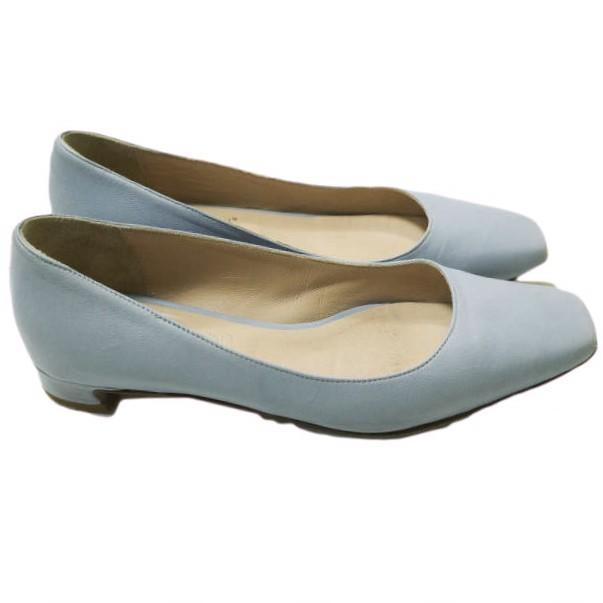 ERIKA ROCCHI エリカロッチ イタリア製 Square Flat スクエアトゥ レザーフラットパンプス 35(22.5cm) Blue シューズ g20486 |  | 02