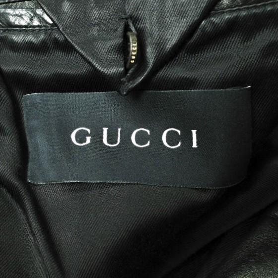 GUCCI グッチ イタリア製 イタリアンレザー シングルライダース