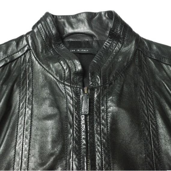 【グッチ】シングル ライダース ジャケット ラムレザー　GUCCI 40 グッチ】シングル ライダース ジャケット ラムレザー GUCCI 40