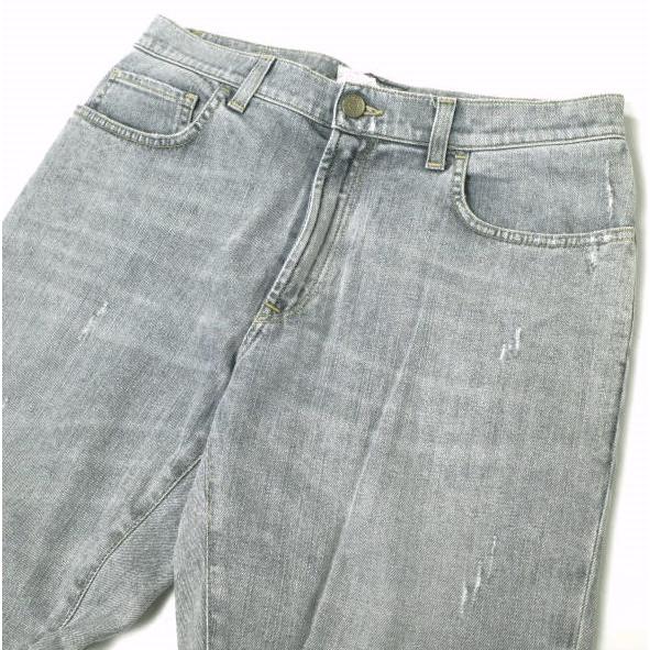 DOLCE＆GABBANA ドルチェアンドガッバーナ 22 ロゴプレート付き ダメージ加工テーパードデニムパンツ G32DAP G8K71 44 GRAY ジーンズ |  | 03