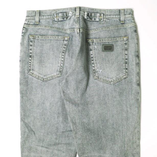 DOLCE＆GABBANA ドルチェアンドガッバーナ 22 ロゴプレート付き ダメージ加工テーパードデニムパンツ G32DAP G8K71 44 GRAY ジーンズ |  | 05