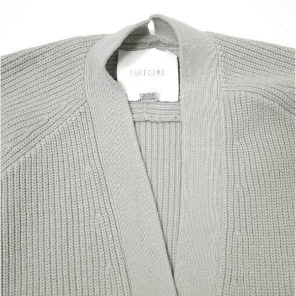 FORFORMO フォルフォルモ 22AW Knit Cardigan リブ編みニットカーディガン 722310 Free GRAY カシュクール トップス g20612 |  | 04