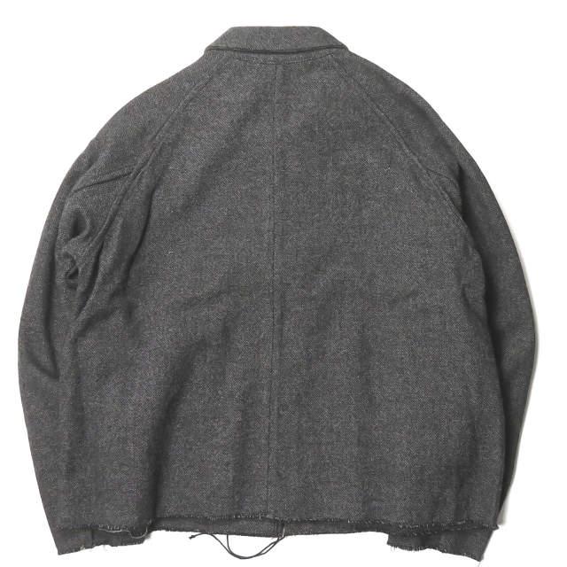 新品 bukht ブフト 日本製 COTTON WOOL TWEED DROP COLLAR BLOUSON