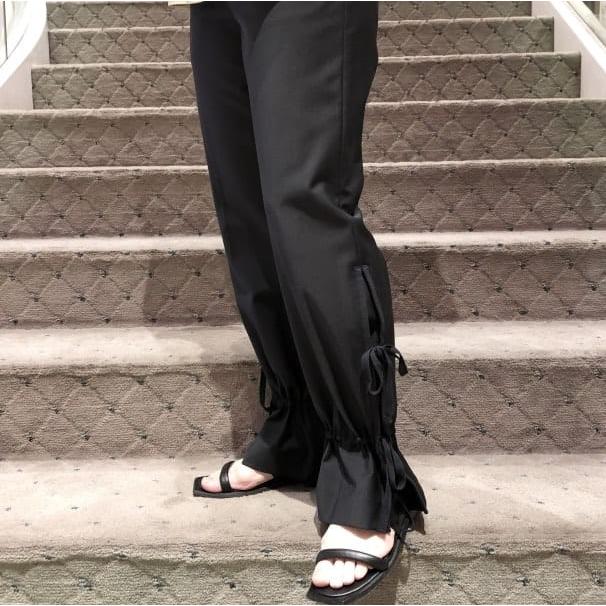 RBS Ray BEAMS アールビーエス レイビームス 21AW サイドヘムリボンパンツ 61-23-0822-462 1 BLACK スラックス ボトムス g20666 |  | 02