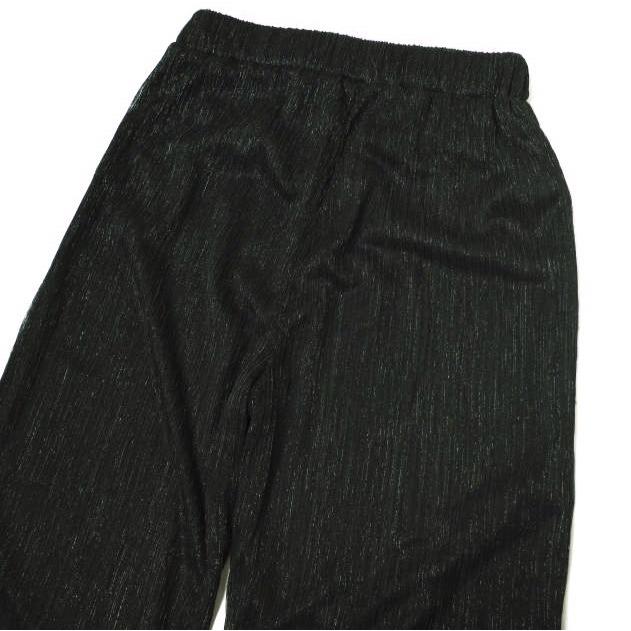 Ray BEAMS レイビームス 22SS ラメプリーツパンツ 61-23-0013-370 1 BLACK イージー ボトムス g20667 |  | 03