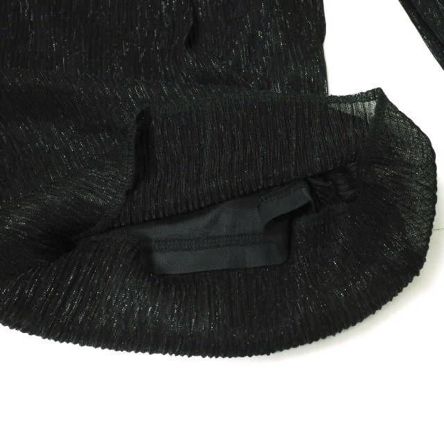 Ray BEAMS レイビームス 22SS ラメプリーツパンツ 61-23-0013-370 1 BLACK イージー ボトムス g20667 |  | 06