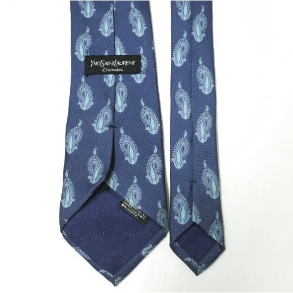 YVES SAINT LAURENT イヴサンローラン Cravates ペイズリーシルクネクタイ NAVY g20671 |  | 05