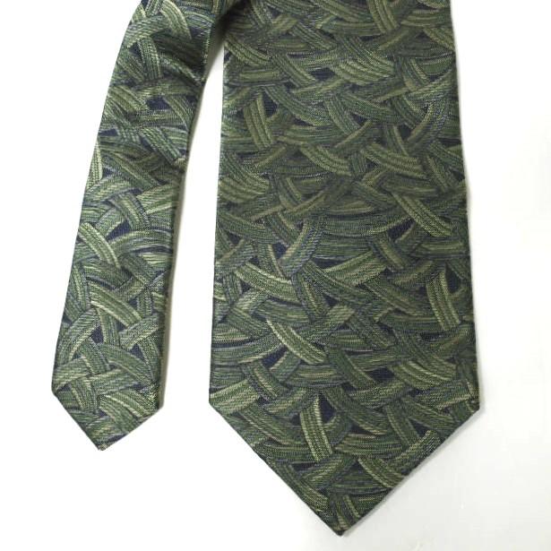 Calvin Klein カルバンクライン 日本製 総柄シルクネクタイ NAVY/GREEN ck g20674 |  | 02