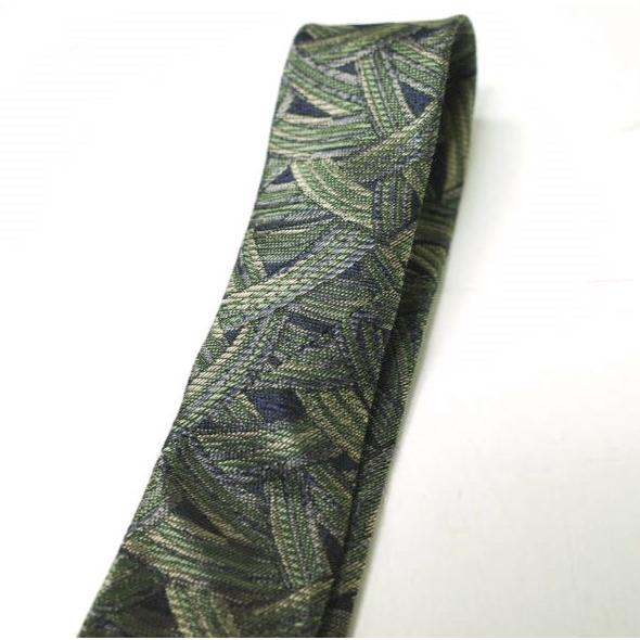 Calvin Klein カルバンクライン 日本製 総柄シルクネクタイ NAVY/GREEN ck g20674 |  | 03