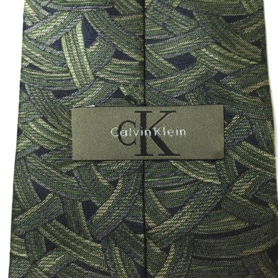 Calvin Klein カルバンクライン 日本製 総柄シルクネクタイ NAVY/GREEN ck g20674 |  | 04