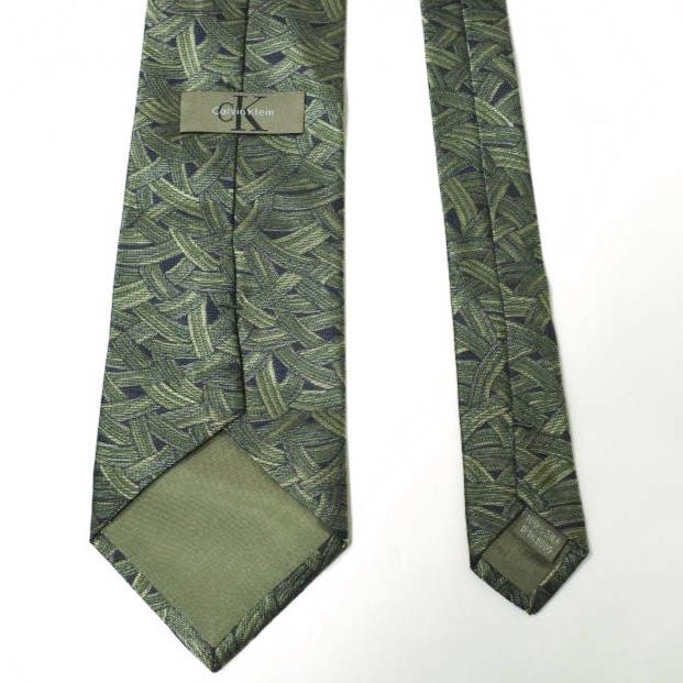 Calvin Klein カルバンクライン 日本製 総柄シルクネクタイ NAVY/GREEN ck g20674 |  | 05
