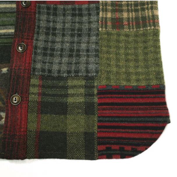 RRL ダブルアールエル Patchwork Work Shirt Sweater パッチワーク ワークシャツ セーター XS RED Double RL チェック 定価202,400円 |  | 04