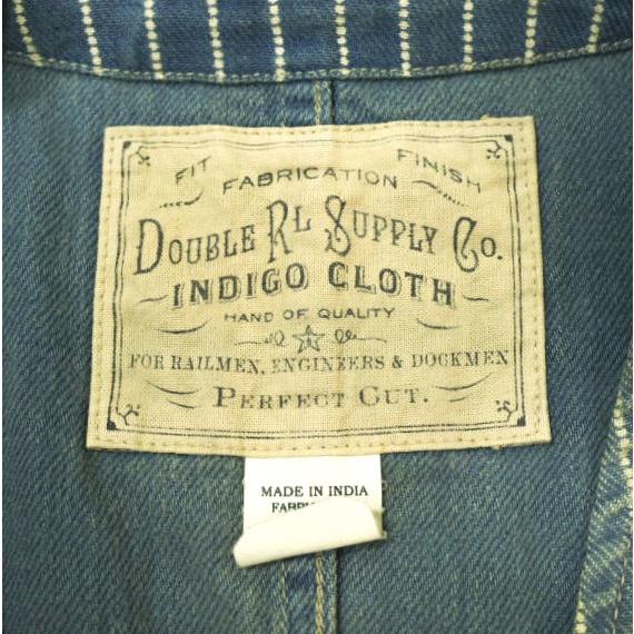 万能アイテム RRL WABASH STRIPE インディゴ ワークベスト RRL - 万能アイテム RRL WABASH STRIPE インディゴ ワークベスト