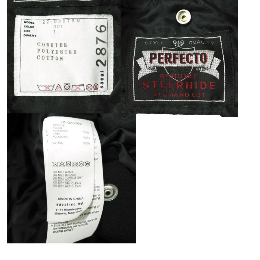 新品 sacai x schott サカイ ショット 22AW 別注 Leather Studs