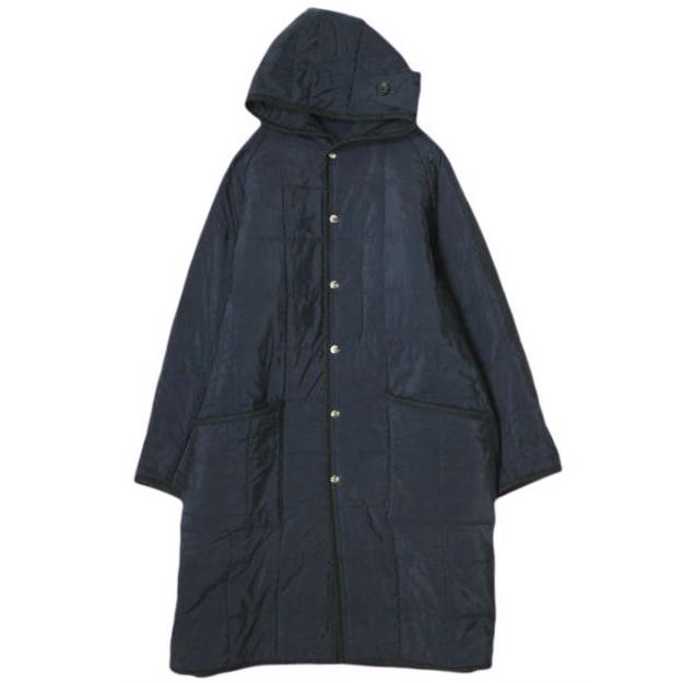 MAATEE＆SONS マーティーアンドサンズ 23AW SILK QUILT HOODED COAT シルクキルトフーデッドコート MT3303-0704B 2 NAVY キルティング | 