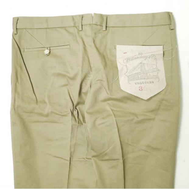新品 Williamsburg＆Co. ウィリアムズバーグアンドコー BEDFORD COTTON TWILL TROUSERS テーパードチノトラウザーズ SS16PTS-003 36 BEIGE |  | 06