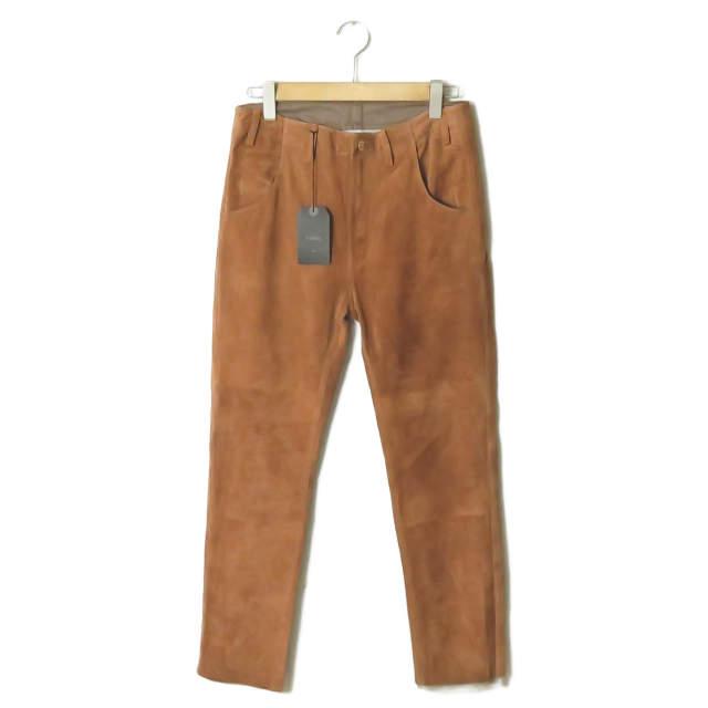 新品 bukht ブフト CUT OFF GOAT SUEDE S/T PANTS カットオフゴートスエードパンツ BV-006802 2(M) キャメル レザーパンツ ☆☆g2075 | 