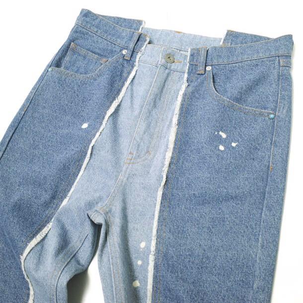 新品 Danke Schon ダンケシェーン 23AW reDNM+1 FLARE リメイクフレアデニムパンツ 23A-PTL066 L Indigo ジーンズ サンプル品 g20756 |  | 03