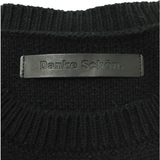 Danke Schon ダンケシェーン RV CREWNECK KNIT CHECKER オーバーサイズチェッカークルーネックニット Free ブラック セーター サンプル品 |  | 03