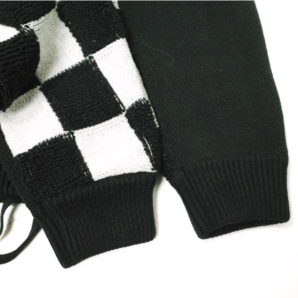 Danke Schon ダンケシェーン RV CREWNECK KNIT CHECKER オーバーサイズチェッカークルーネックニット Free ブラック セーター サンプル品 |  | 05