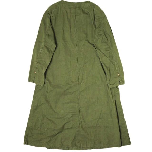 BEAMS BOY ビームスボーイ ワッシャーオーバーワンピース 13-26-0542-791 Free OLIVE ノーカラー ミリタリー シャツ トップス g20920 |  | 01