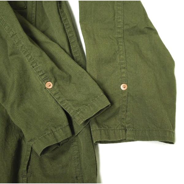 BEAMS BOY ビームスボーイ ワッシャーオーバーワンピース 13-26-0542-791 Free OLIVE ノーカラー ミリタリー シャツ トップス g20920 |  | 05