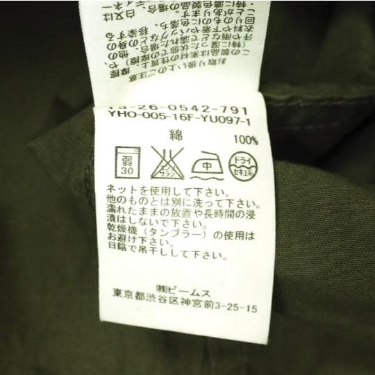 BEAMS BOY ビームスボーイ ワッシャーオーバーワンピース 13-26-0542-791 Free OLIVE ノーカラー ミリタリー シャツ トップス g20920 |  | 07
