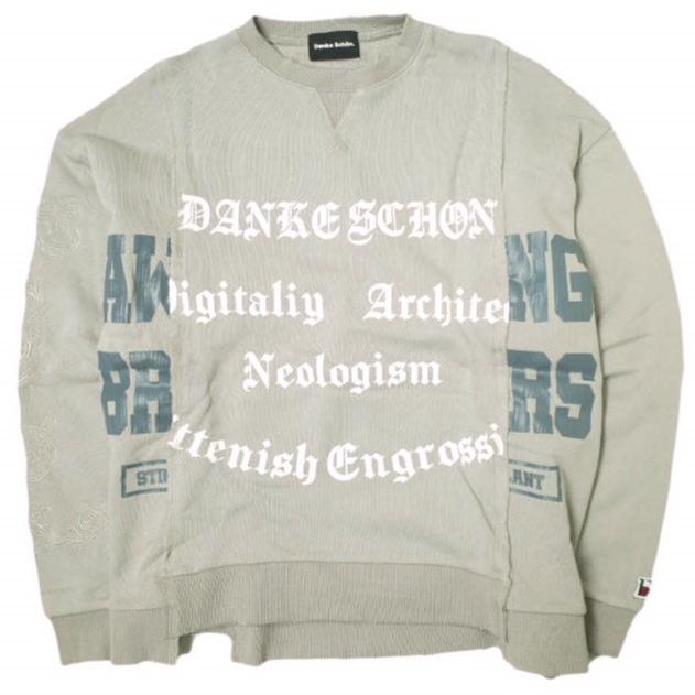 Danke Schon ダンケシェーン REMAKE SWEAT CREWNECK 裏毛 リメイククルーネックスウェット UNSSSDK10 M グレージュ トレーナー g20933 | 